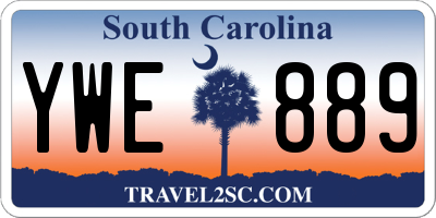SC license plate YWE889