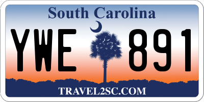 SC license plate YWE891
