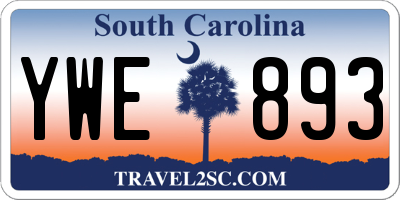 SC license plate YWE893