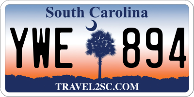 SC license plate YWE894