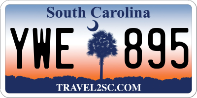SC license plate YWE895