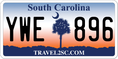 SC license plate YWE896