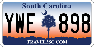SC license plate YWE898