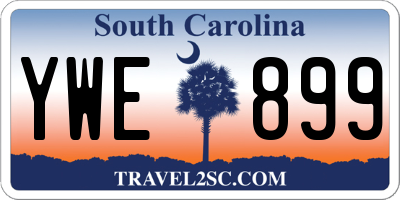 SC license plate YWE899