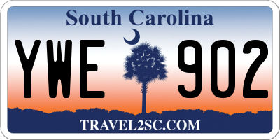 SC license plate YWE902