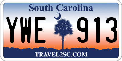 SC license plate YWE913