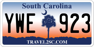 SC license plate YWE923