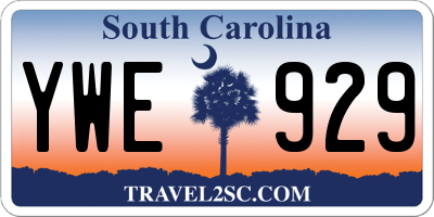 SC license plate YWE929