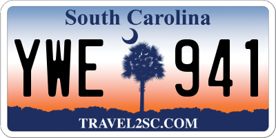 SC license plate YWE941