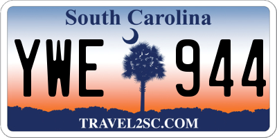 SC license plate YWE944