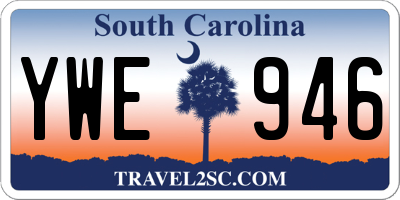 SC license plate YWE946