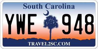 SC license plate YWE948