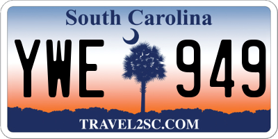 SC license plate YWE949
