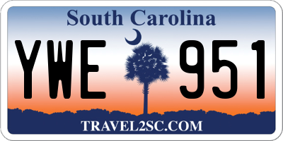 SC license plate YWE951