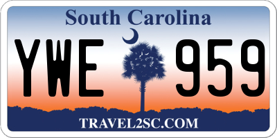 SC license plate YWE959