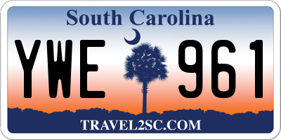 SC license plate YWE961