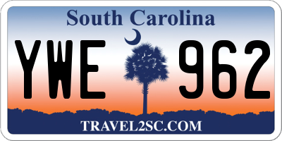 SC license plate YWE962