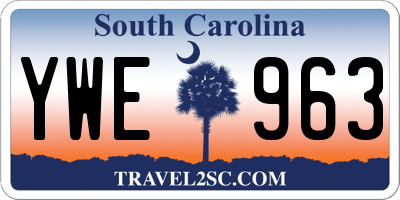 SC license plate YWE963
