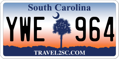 SC license plate YWE964