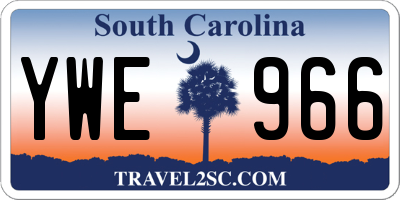 SC license plate YWE966