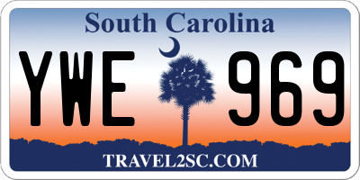 SC license plate YWE969