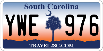 SC license plate YWE976