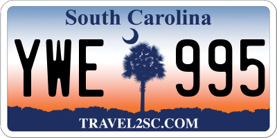 SC license plate YWE995