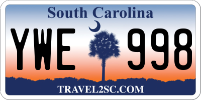 SC license plate YWE998