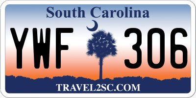 SC license plate YWF306