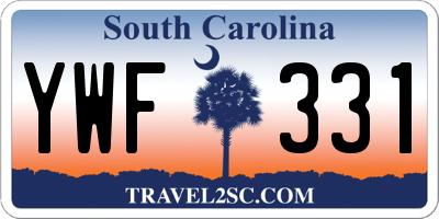 SC license plate YWF331