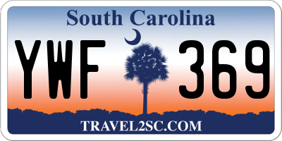 SC license plate YWF369