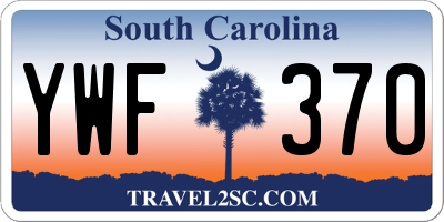 SC license plate YWF370
