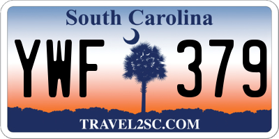 SC license plate YWF379