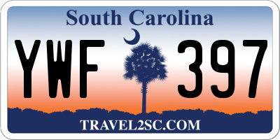 SC license plate YWF397