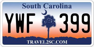 SC license plate YWF399