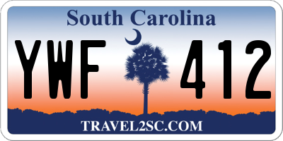 SC license plate YWF412