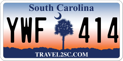 SC license plate YWF414