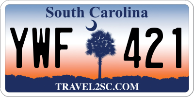 SC license plate YWF421