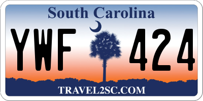SC license plate YWF424
