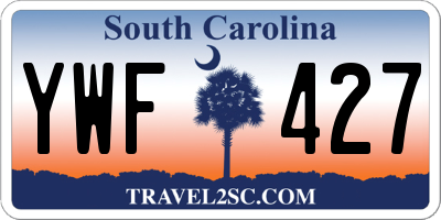 SC license plate YWF427