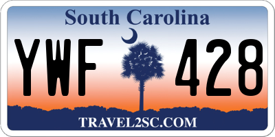 SC license plate YWF428