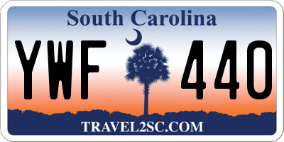 SC license plate YWF440
