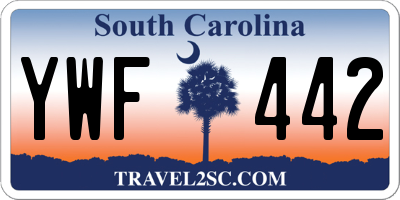 SC license plate YWF442