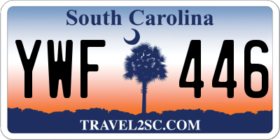SC license plate YWF446