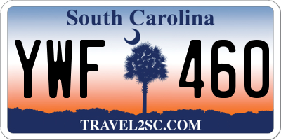 SC license plate YWF460