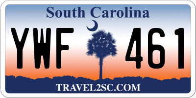 SC license plate YWF461