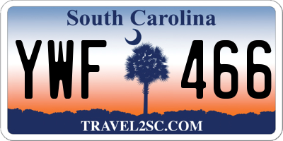 SC license plate YWF466