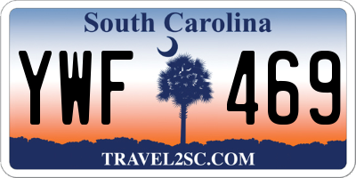 SC license plate YWF469