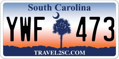 SC license plate YWF473