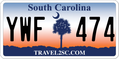 SC license plate YWF474
